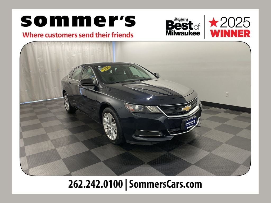 2014 Chevrolet Impala LS 1LS in Blue Ray Metallic — front three-quarter view
