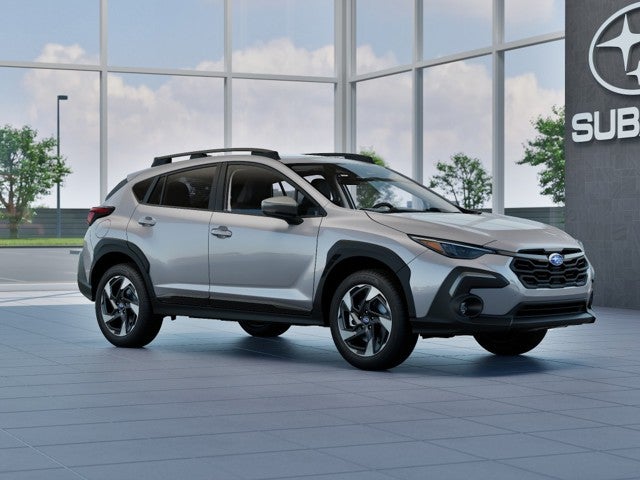 2026 Subaru CROSSTREK Limited in Ice Silver Metallic — front three-quarter view