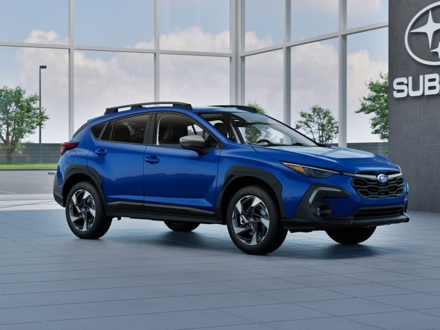 2026 Subaru CROSSTREK Limited in Sapphire Blue Pearl — front three-quarter view