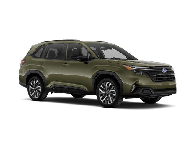 2026 Subaru FORESTER Touring in Autumn Green Metallic — front three-quarter view