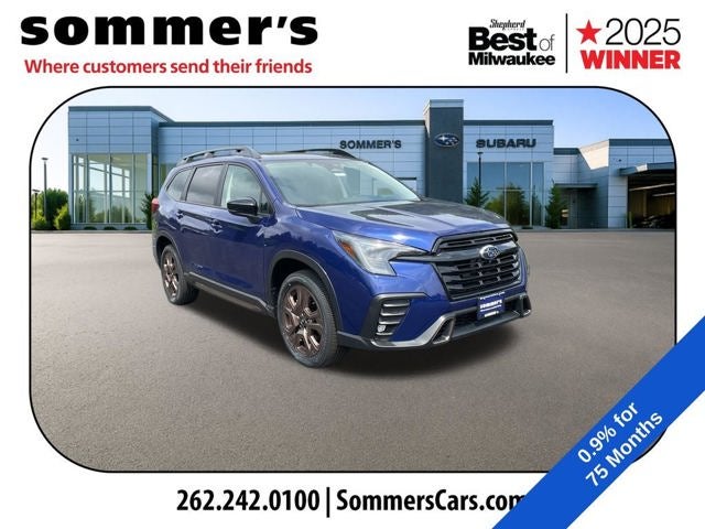 2026 Subaru ASCENT Limited Bronze Edition 7-Passenger in Sapphire Blue Pearl — front three-quarter view