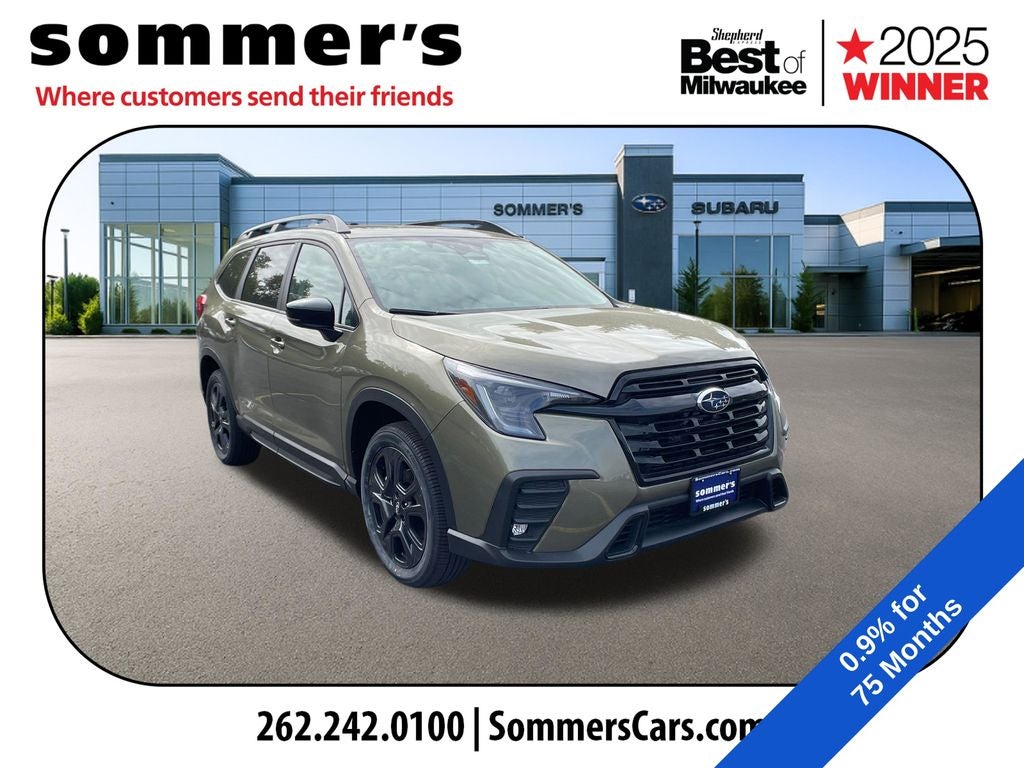 2026 Subaru ASCENT Onyx Edition Touring 7-Passenger in Autumn Green Metallic — front three-quarter view