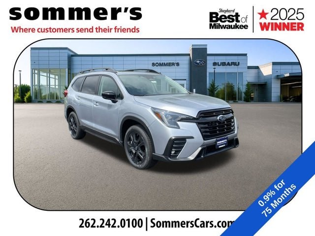 2026 Subaru ASCENT Onyx Edition Touring 7-Passenger in Ice Silver Metallic — front three-quarter view