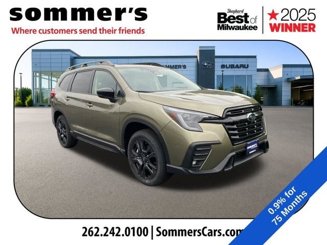 2026 Subaru ASCENT Onyx Edition Touring 7-Passenger in Autumn Green Metallic — front three-quarter view