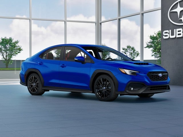 2026 Subaru WRX Limited in Wr Blue Pearl — front three-quarter view