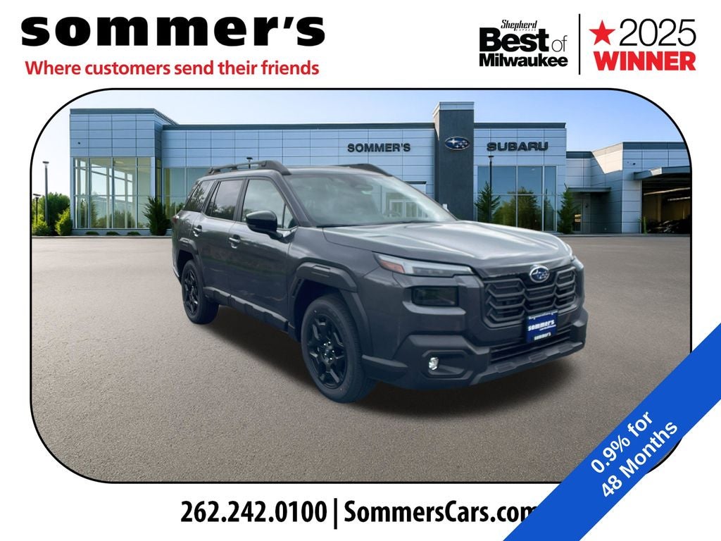 2026 Subaru OUTBACK Limited in Magnetite Gray Metallic — front three-quarter view
