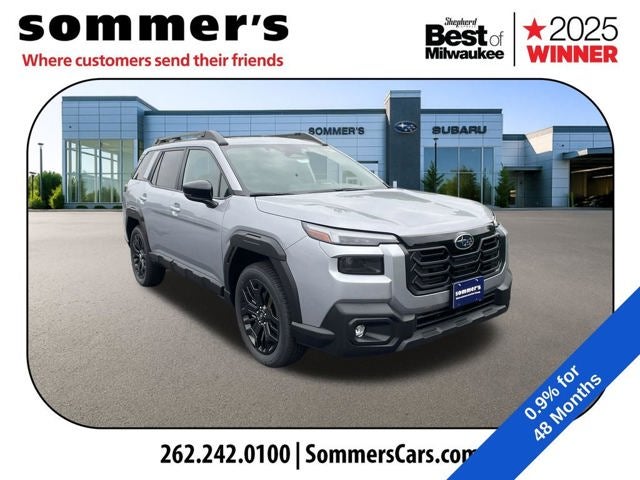 2026 Subaru OUTBACK Limited XT in Ice Silver Metallic — front three-quarter view