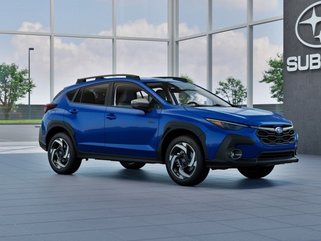 2026 Subaru CROSSTREK Limited Hybrid in Sapphire Blue Pearl — front three-quarter view